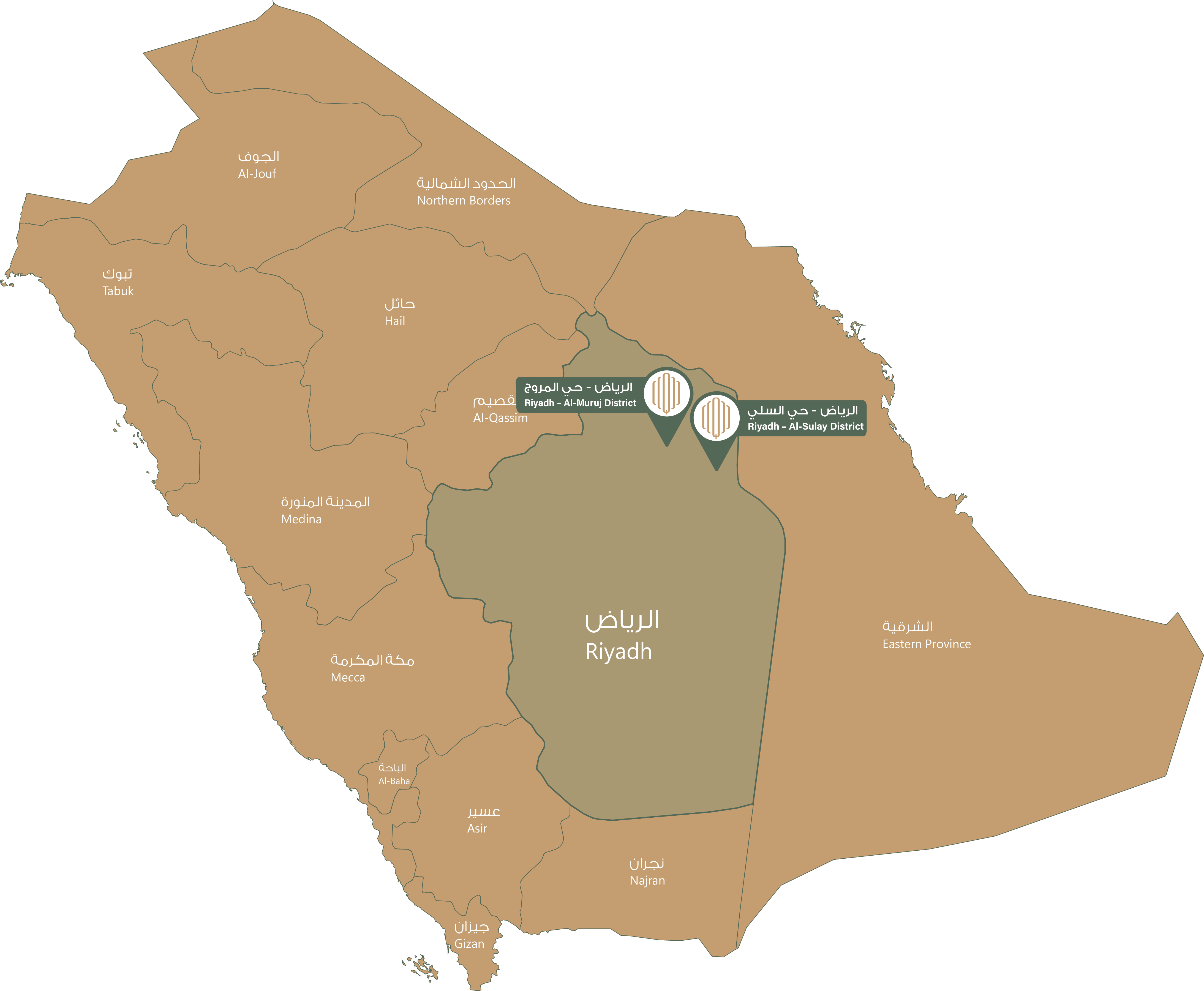 خريطة المملكة